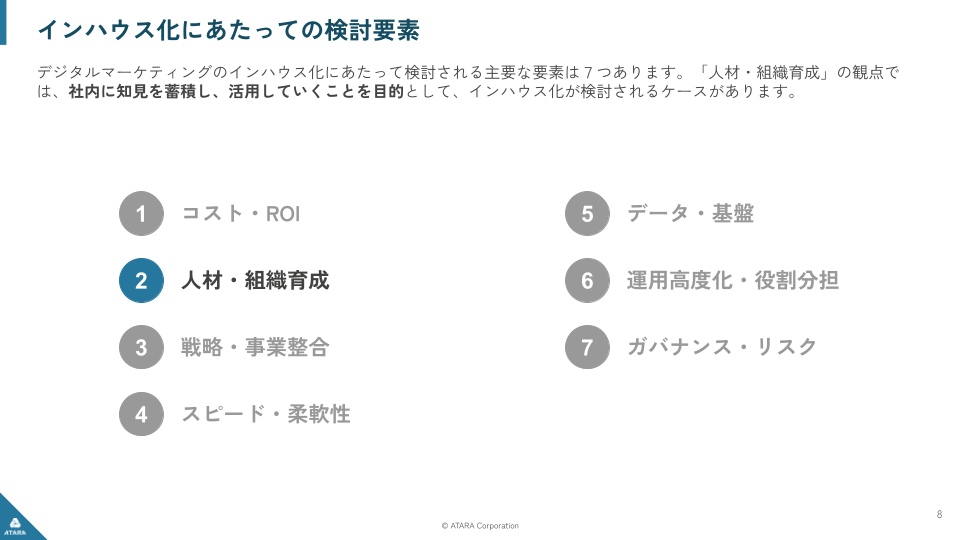 インハウス化を「人材・組織育成」から捉える