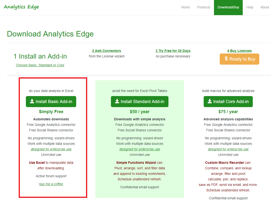 Google アナリティクス アドオン Analytics Edge 1