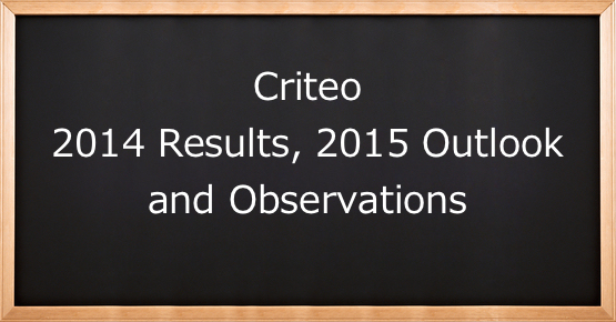 Criteoの2014年度業績および2015年のアウトルックと考察