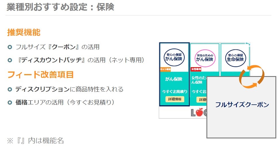 FeedTech 2018ご講演時資料 業種別おすすめ設定：保険