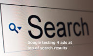 Google AdWords（Google広告）が検索トップで4本の広告表示をテスト中