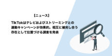 TikTok広告はテレビおよびストリーミングとの連動キャンペーンが効果的。調査から