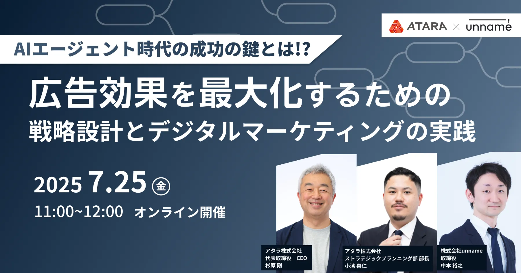 7/25(金)アタラ×unname共催ウェビナーを開催します